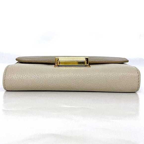 Miu Miu Wallet L-shaped Bicolor Simple Brown Wallet - Picture 3 of 10